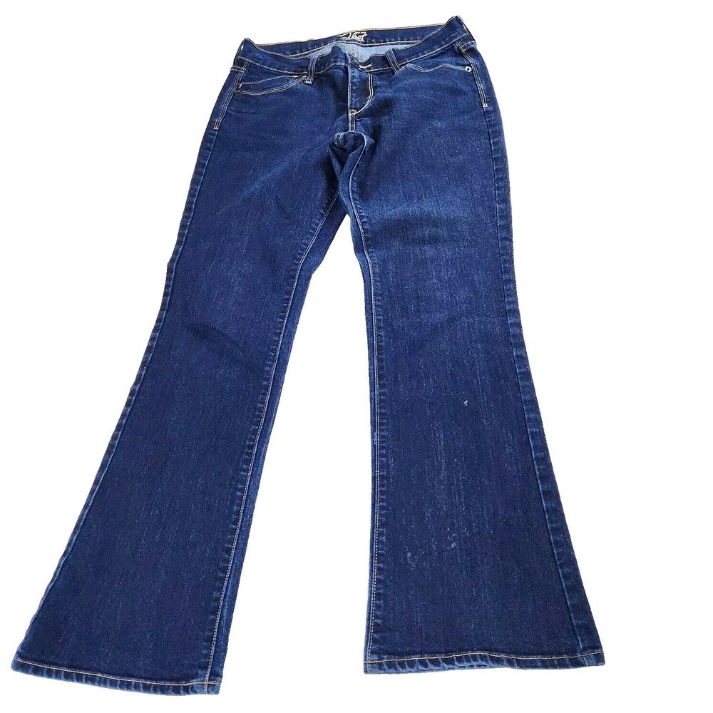 Old Navy Womens Bootcut Jeans Sz 4 Short The Flirt Blue Dark Wash Stretch Denim